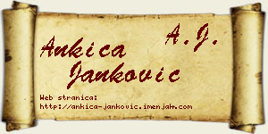 Ankica Janković vizit kartica